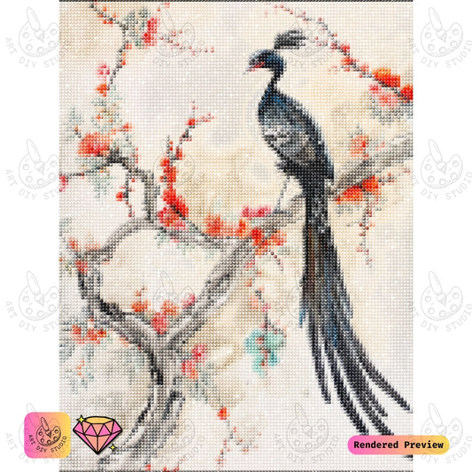 Artdiystudio Majestic Black Crane Diy Diamond Painting Kit A Symbol Of Grace And Sophistication 5