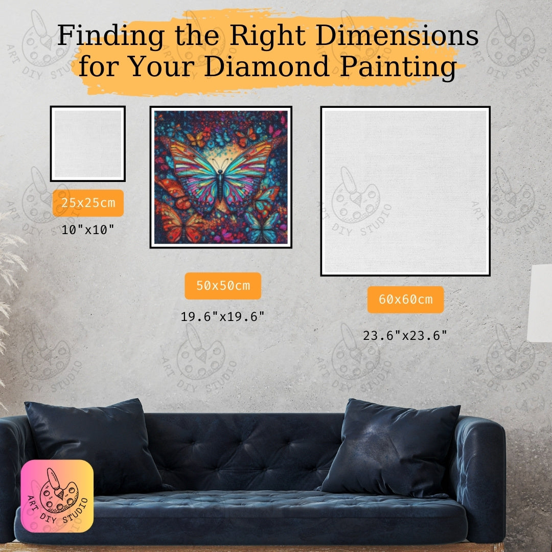 Artdiystudio Majestic Butterfly Symphony Diy Diamond Painting Kit Unleash Vibrant Creativity Product Image 2