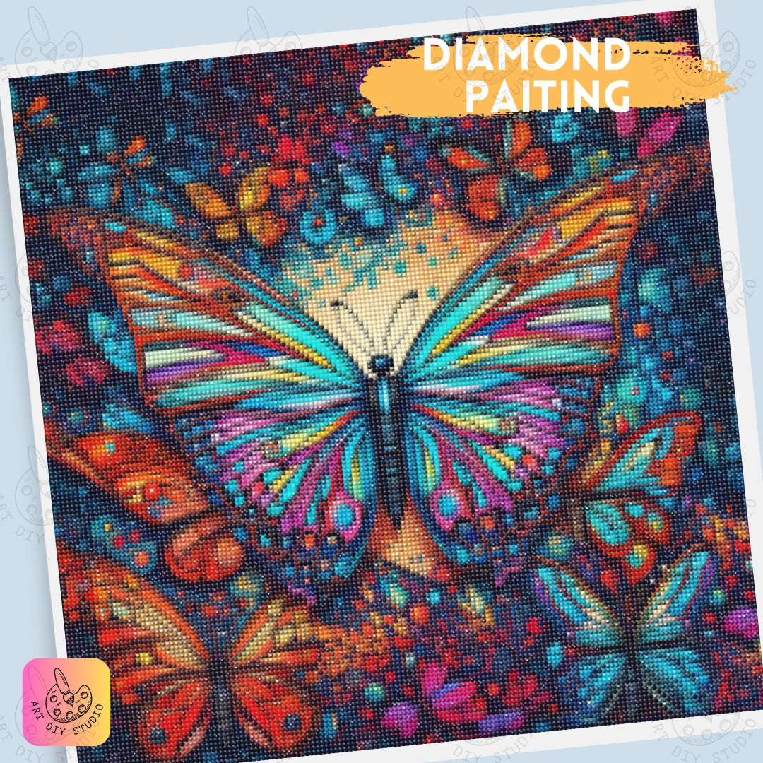 Artdiystudio Majestic Butterfly Symphony Diy Diamond Painting Kit Unleash Vibrant Creativity Product Image 5