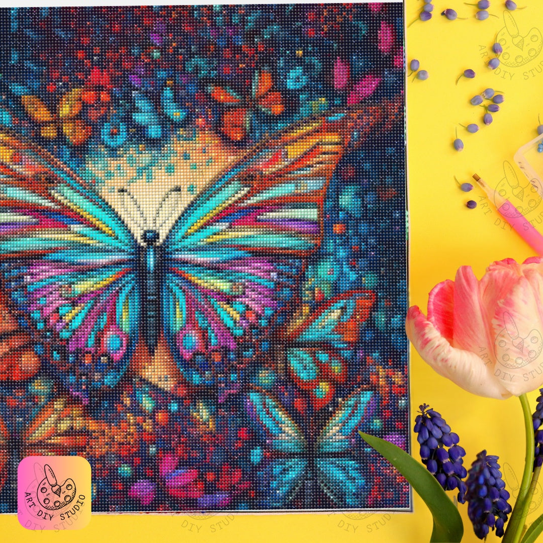 Artdiystudio Majestic Butterfly Symphony Diy Diamond Painting Kit Unleash Vibrant Creativity Product Image 7