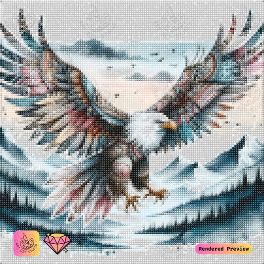 Artdiystudio Majestic Eagle Flight Diy Diamond Painting Kit A Symbol Of Freedom And Strength 5
