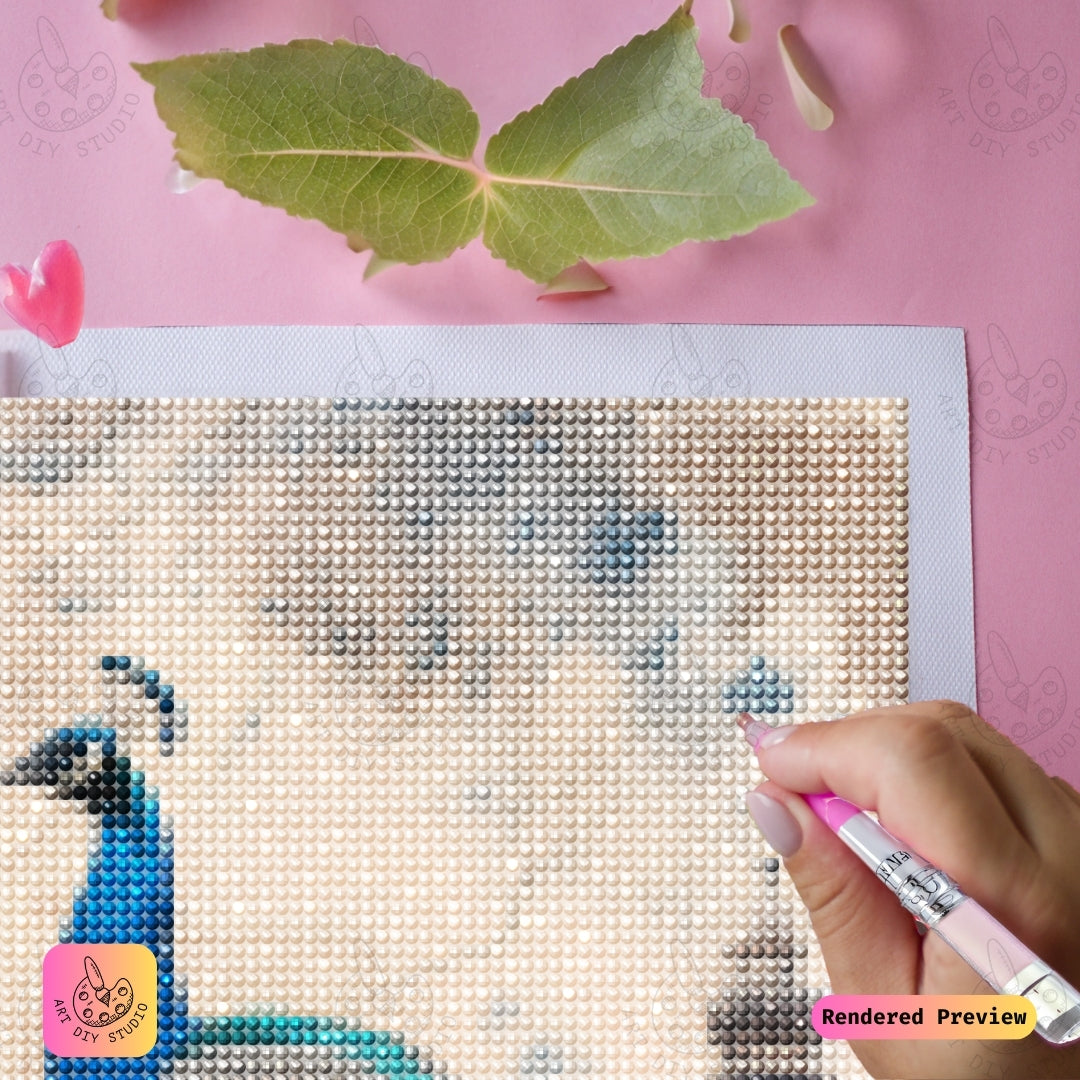 Artdiystudio Majestic Peacock On Royal Pillars Diy Diamond Painting Kit Create A Masterpiece Of Elegance 3