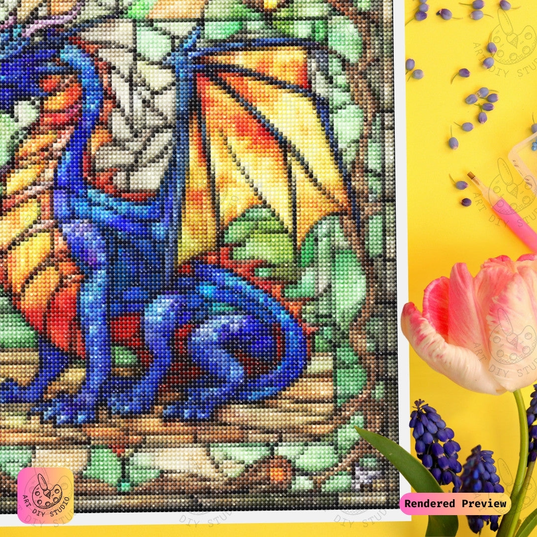 Artdiystudio Majestic Radiance Dragon Diy Diamond Painting Kit Bold Fantasy Art 3