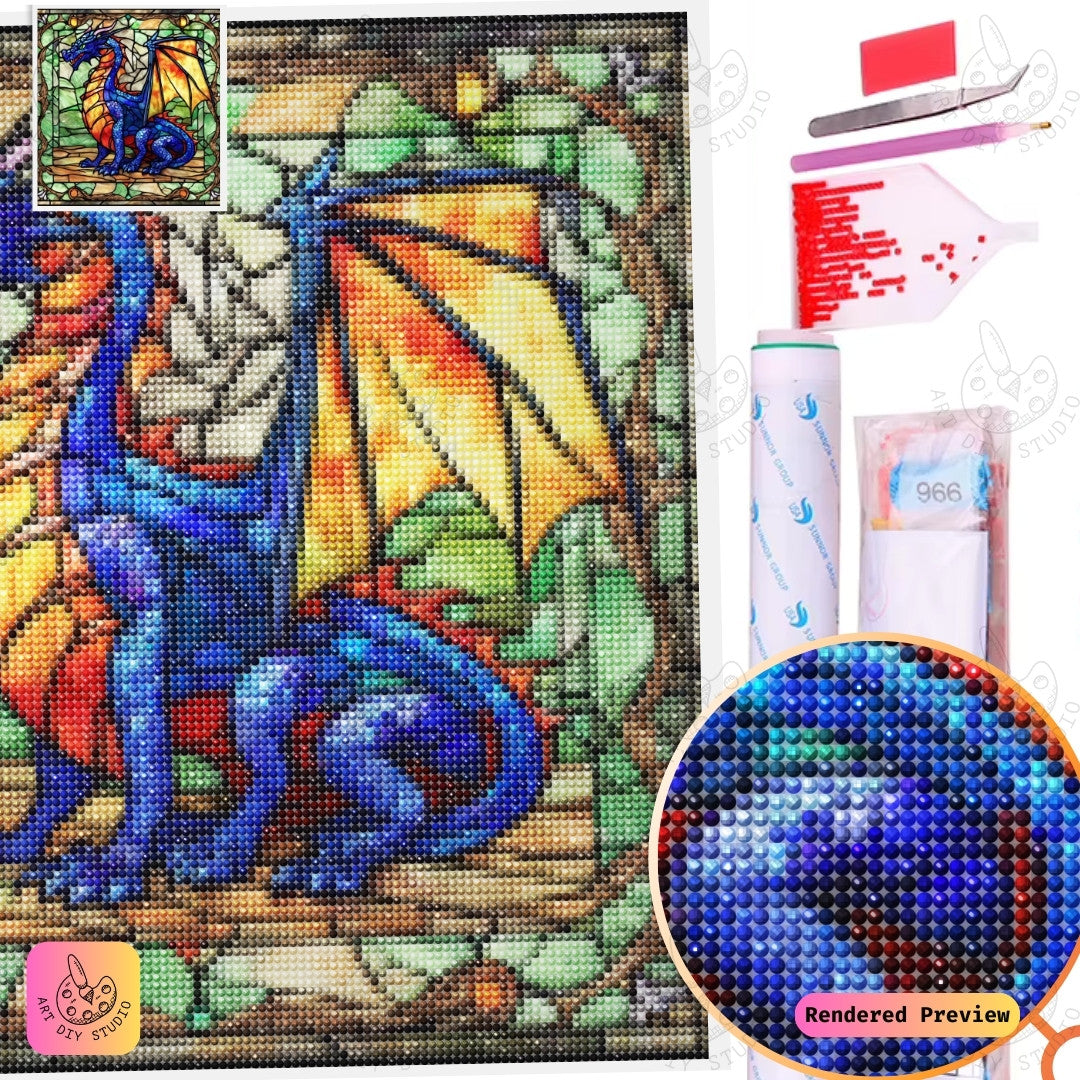 Artdiystudio Majestic Radiance Dragon Diy Diamond Painting Kit Bold Fantasy Art 5