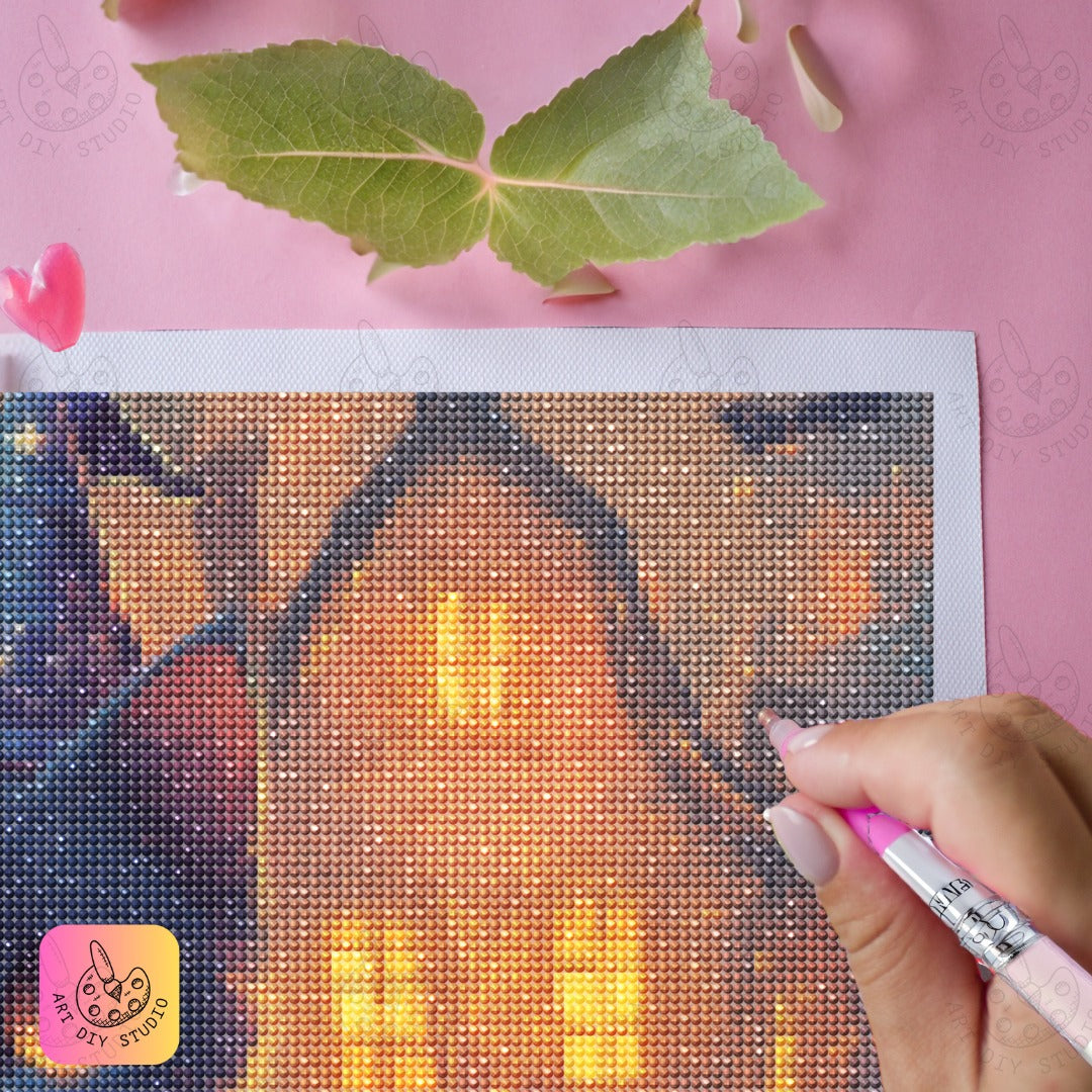 Artdiystudio Midnight Magic Cat Diy Diamond Painting Kit Create Your Own Halloween Feline 5