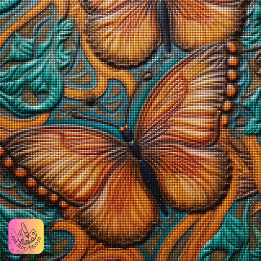 Artdiystudio Monarch In Autumn Bloom Exquisite Butterfly Diamond Painting Kit Product Image