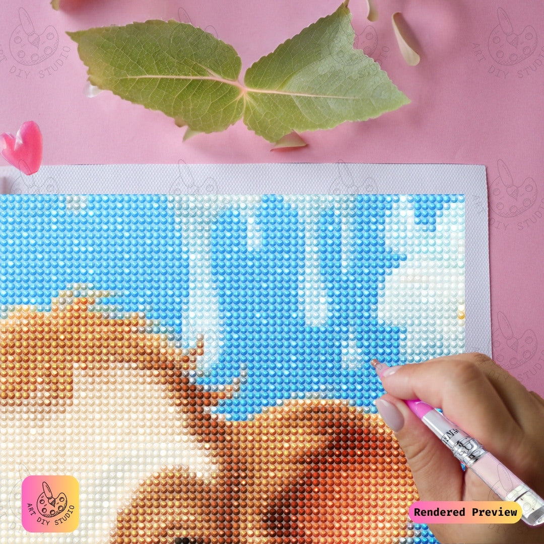 Artdiystudio Moo In Bloom Diy Diamond Painting Kit Adorable Farmyard Fun 4