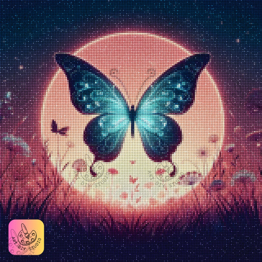 Artdiystudio Moonlit Butterfly Dream Diy Diamond Painting Kit Create A Celestial Masterpiece Product Image