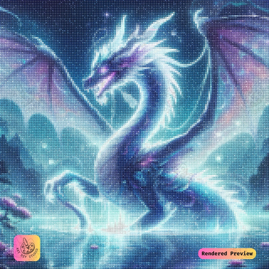 Artdiystudio Moonlit Dragon Elegance Diy Diamond Painting Kit Craft A Mystical Masterpiece 2