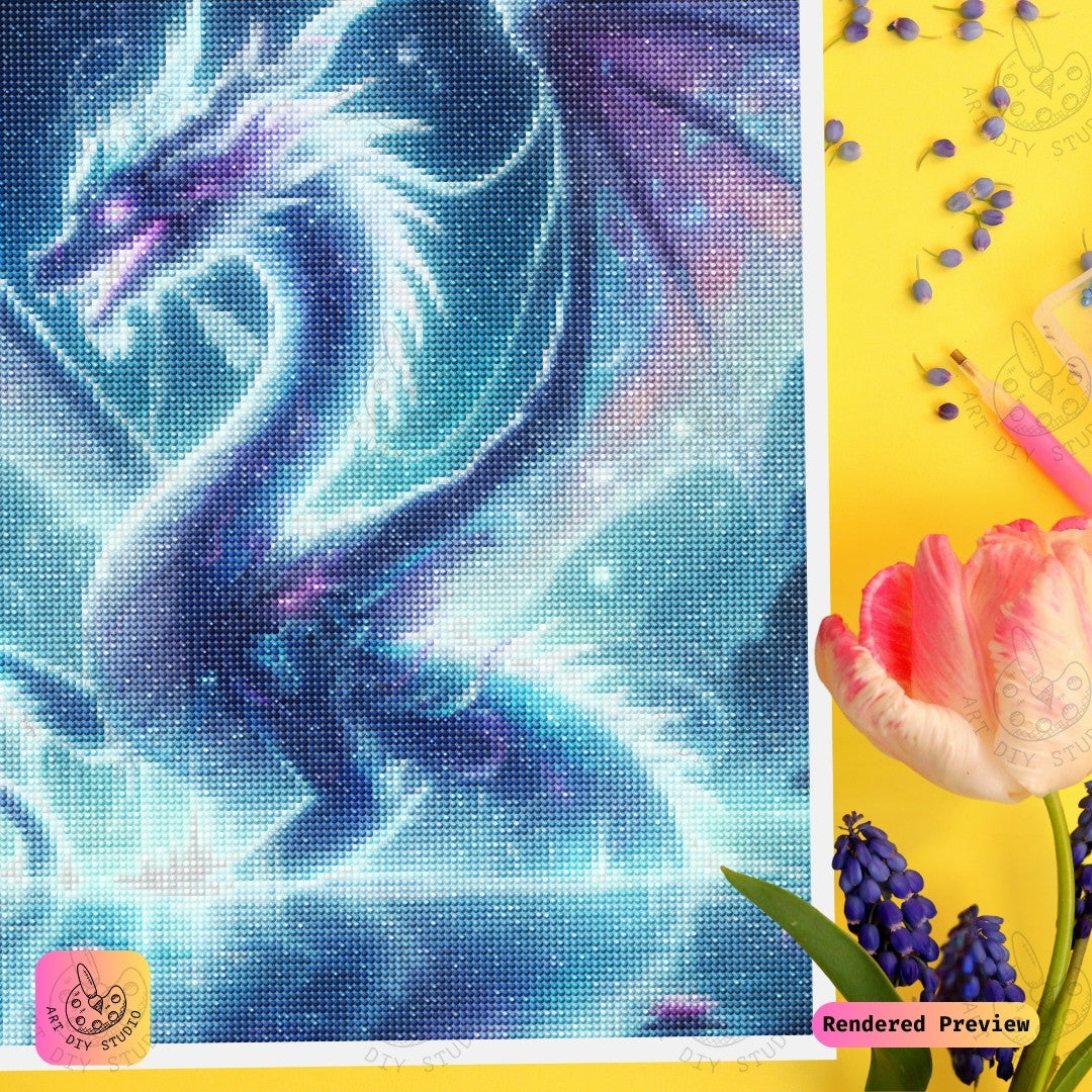 Artdiystudio Moonlit Dragon Elegance Diy Diamond Painting Kit Craft A Mystical Masterpiece 3