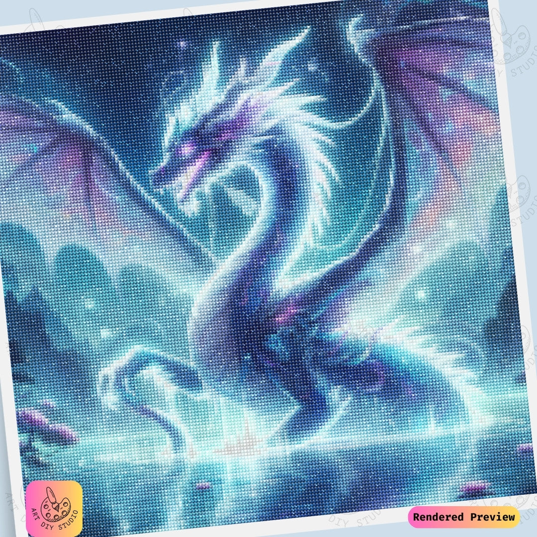 Artdiystudio Moonlit Dragon Elegance Diy Diamond Painting Kit Craft A Mystical Masterpiece 6