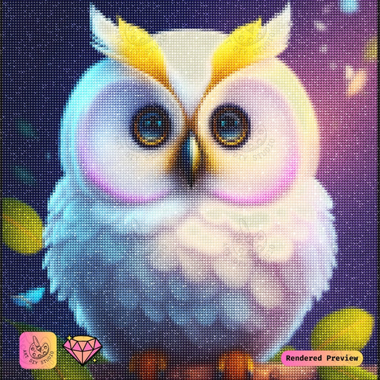 Artdiystudio Moonlit Owl Glow Diy Diamond Painting Kit Bring Enchantment To Life 2