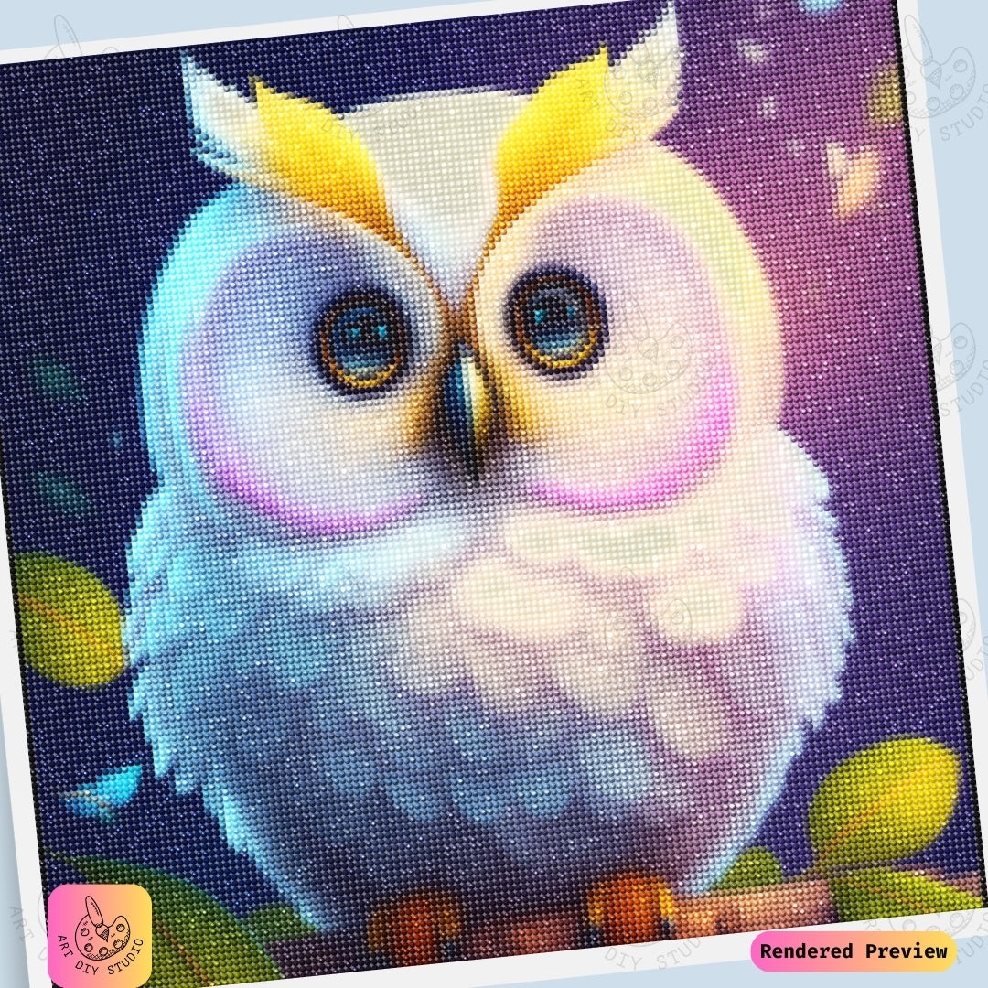 Artdiystudio Moonlit Owl Glow Diy Diamond Painting Kit Bring Enchantment To Life 6