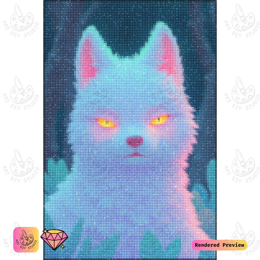 Artdiystudio Mystic Fox Glow Diy Diamond Painting Kit A Magical Nocturnal Vision 2