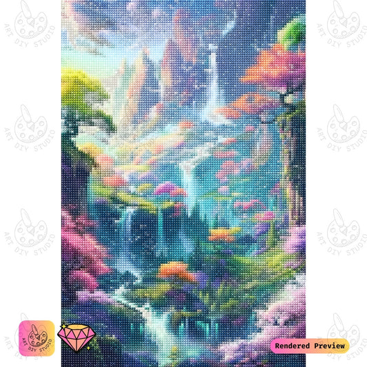 Artdiystudio Mystical Falls Wonderland Diy Diamond Painting Kit A Dreamy Escape Into Fantasy 2