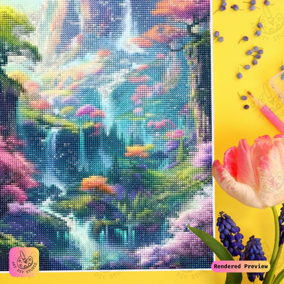 Artdiystudio Mystical Falls Wonderland Diy Diamond Painting Kit A Dreamy Escape Into Fantasy 3