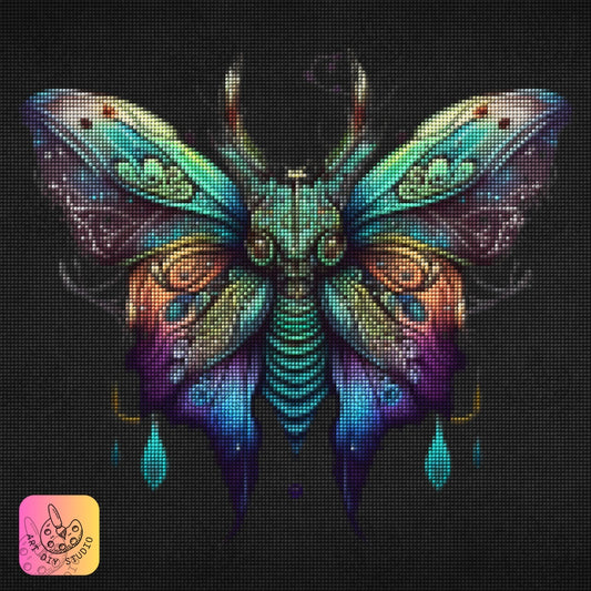 Artdiystudio Mystical Moth Of The Enchanted Forest Diy Diamond Painting Kit Unleash The Magic Product Image