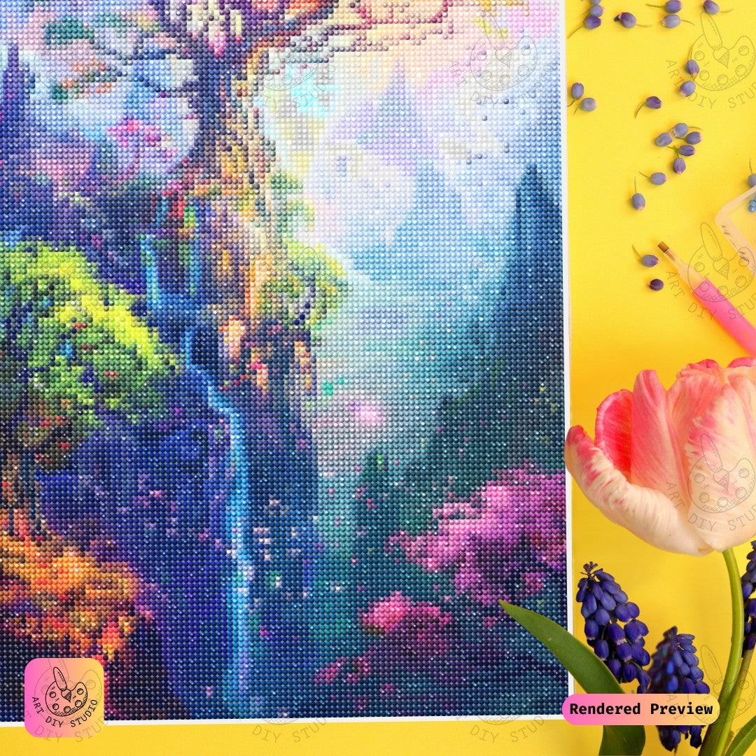 Artdiystudio Mystical Tree Of Life Diy Diamond Painting Kit A Magical Journey Into An Enchanted Forest 3