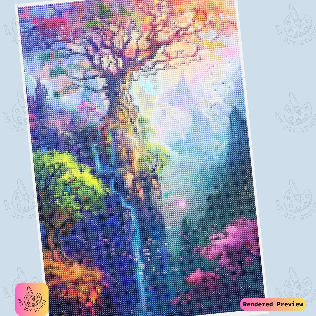 Artdiystudio Mystical Tree Of Life Diy Diamond Painting Kit A Magical Journey Into An Enchanted Forest 6