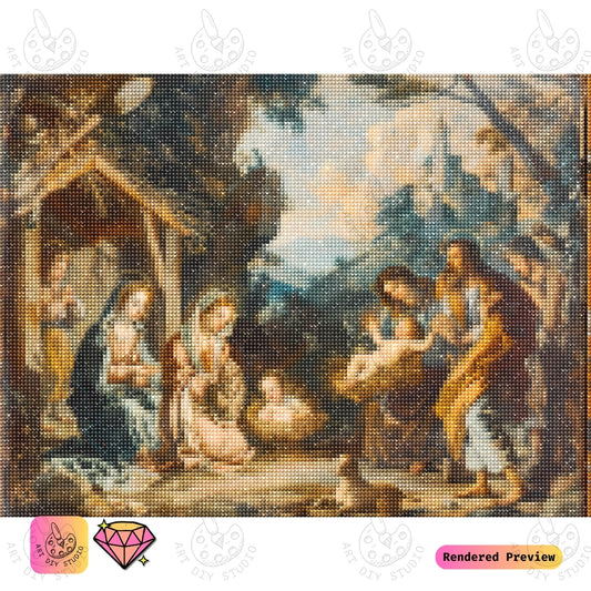 Artdiystudio Nativity Of Grace Diy Diamond Painting Kit A Timeless Celebration Of Faith 2
