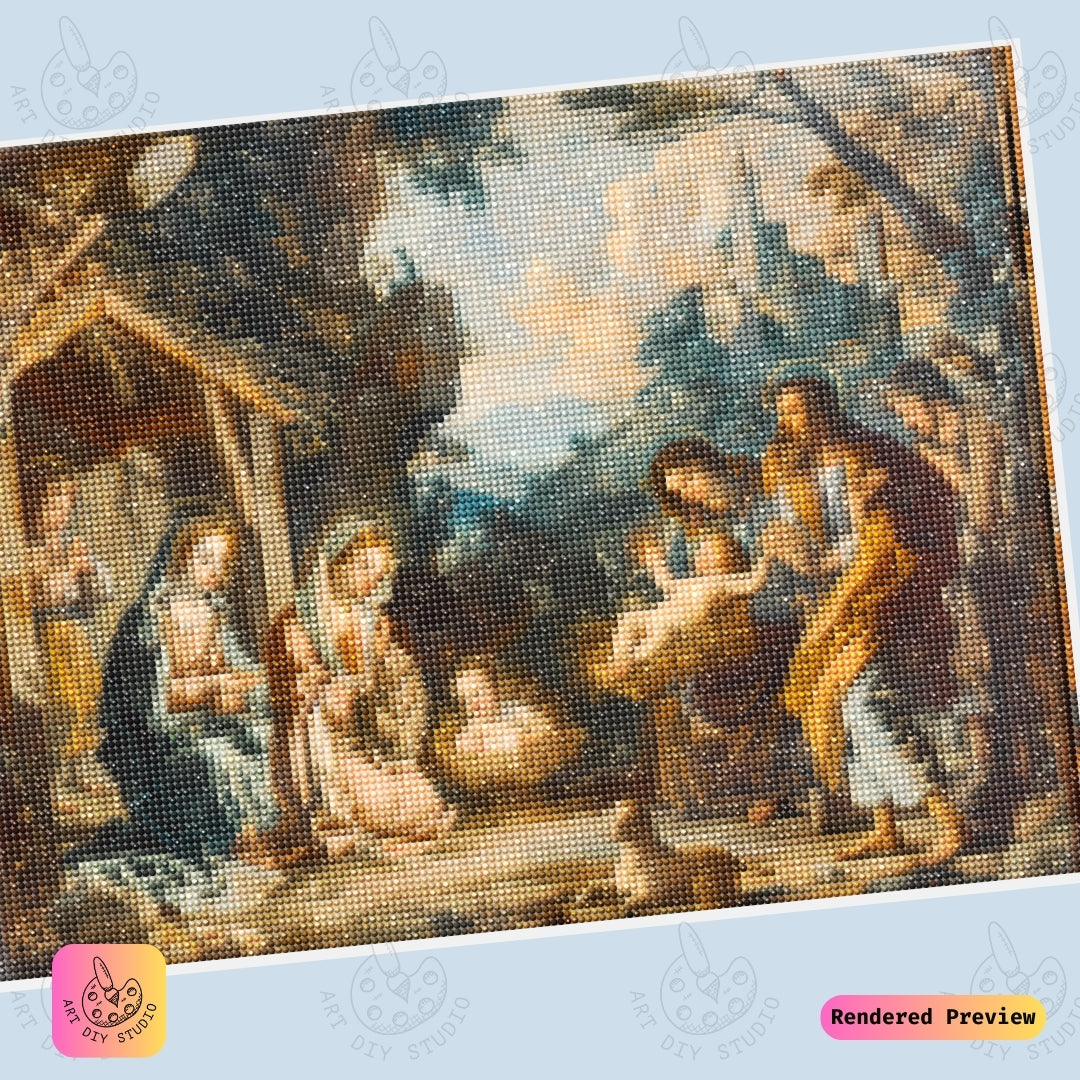 Artdiystudio Nativity Of Grace Diy Diamond Painting Kit A Timeless Celebration Of Faith 6