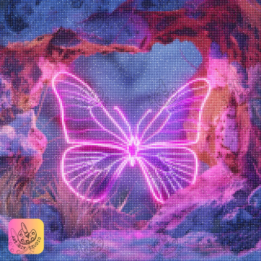Artdiystudio Neon Butterfly Glow Diamond Painting Kit Bring Fantasy To Life Product Image