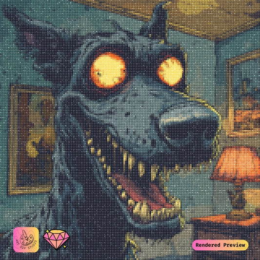 Artdiystudio Nightmare Hound Diy Diamond Painting Kit A Dark Fantasy Craft 5