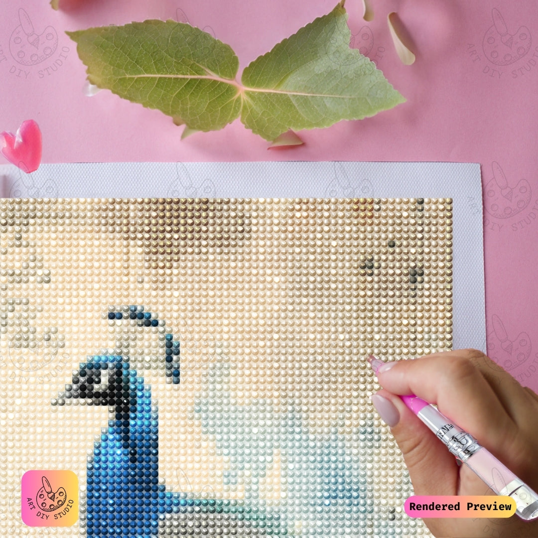 Artdiystudio Noble Peacock Perch Diy Diamond Painting Kit Create Your Timeless Art Of Elegance 3