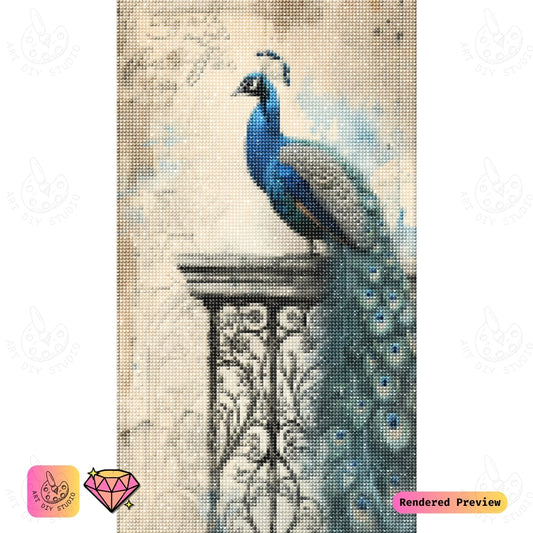 Artdiystudio Noble Peacock Perch Diy Diamond Painting Kit Create Your Timeless Art Of Elegance 5