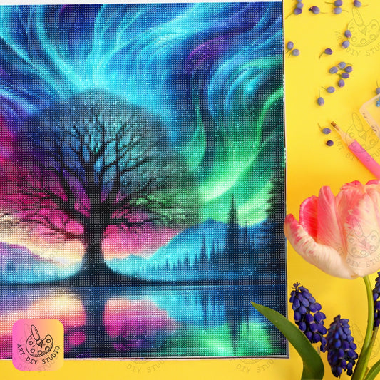 Artdiystudio Northern Lights Dreamscape Diy Diamond Painting Kit Create Your Own Fantasy Art 7