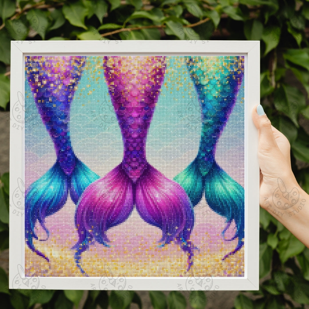 Artdiystudio Oceanic Mermaid Trio Diy Diamond Painting Kit Create Underwater Magic 3