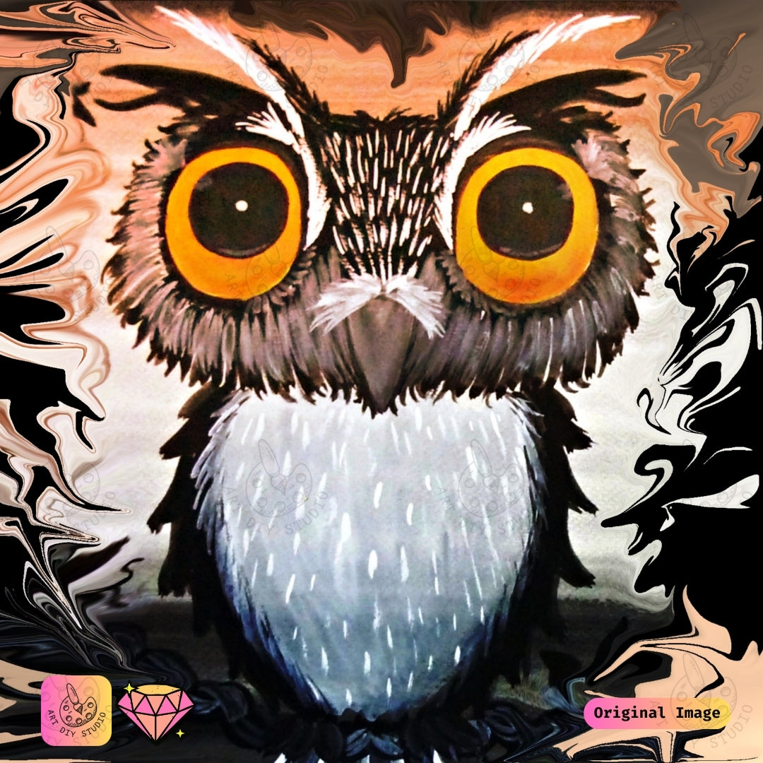 Artdiystudio Owl Of The Night Diy Diamond Painting Kit A Majestic Vision In The Dark 6