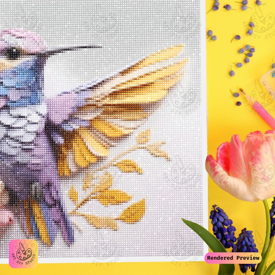 Artdiystudio Paper Art Hummingbird Diy Diamond Painting Kit A Vibrant Expression Of Creativity 4