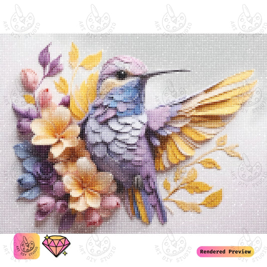 Artdiystudio Paper Art Hummingbird Diy Diamond Painting Kit A Vibrant Expression Of Creativity 5