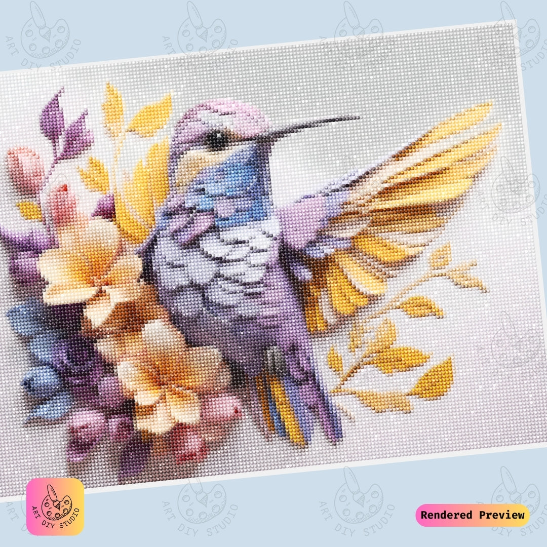 Artdiystudio Paper Art Hummingbird Diy Diamond Painting Kit A Vibrant Expression Of Creativity
