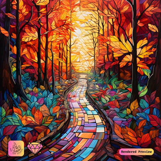 Artdiystudio Pathway Of Autumn Serenity Diy Diamond Painting Kit A Colorful Journey Through Fall 2