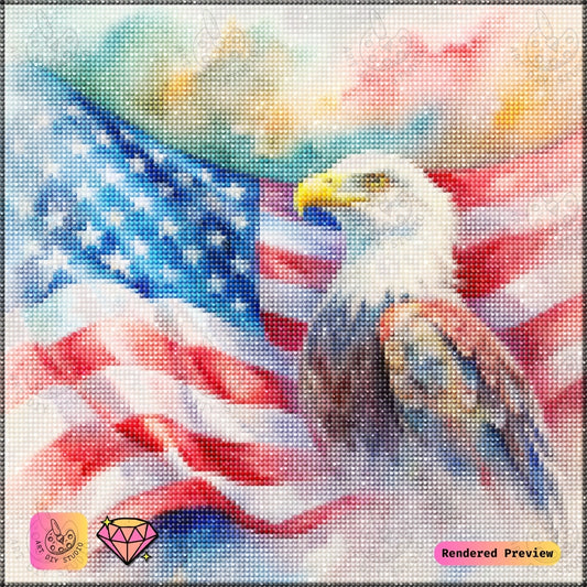 Artdiystudio Patriotic Eagle Pride Diy Diamond Painting Kit A Tribute To Freedom And Unity 5