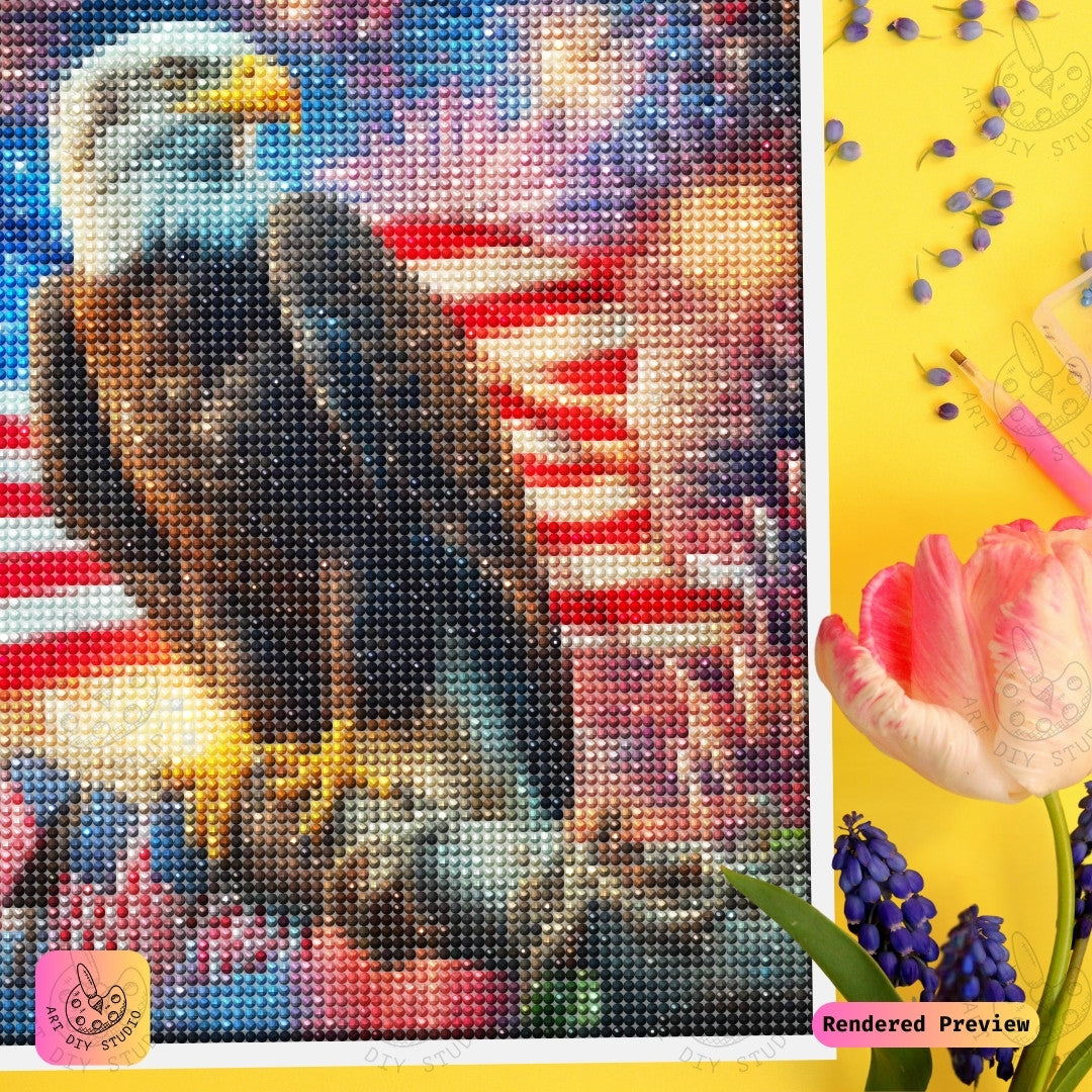 Artdiystudio Patriotic Glory Eagle Diy Diamond Painting Kit A Celebration Of Freedom And Pride 4