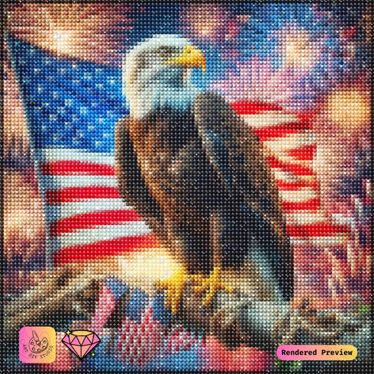 Artdiystudio Patriotic Glory Eagle Diy Diamond Painting Kit A Celebration Of Freedom And Pride 5