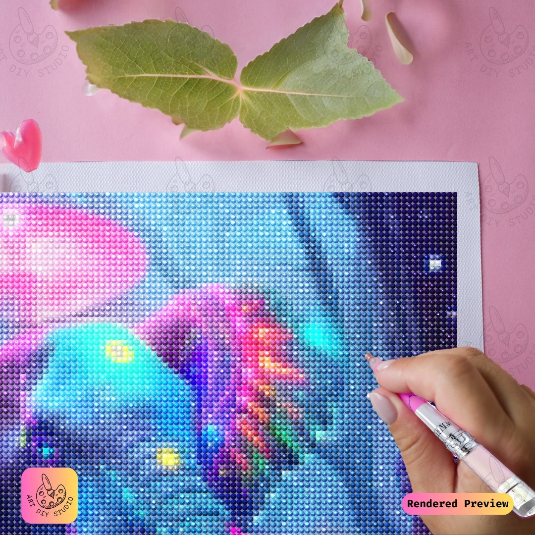 Artdiystudio Psychedelic Jungle Elephant Diy Diamond Painting Kit A Neon Wonder In Art 4
