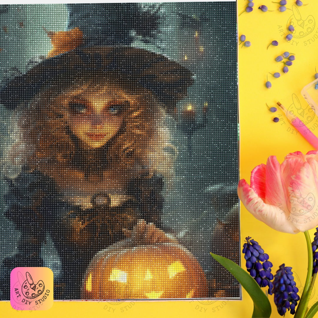 Artdiystudio Pumpkin Witch Enchantment Diy Diamond Painting Kit Add Some Halloween Magic 6
