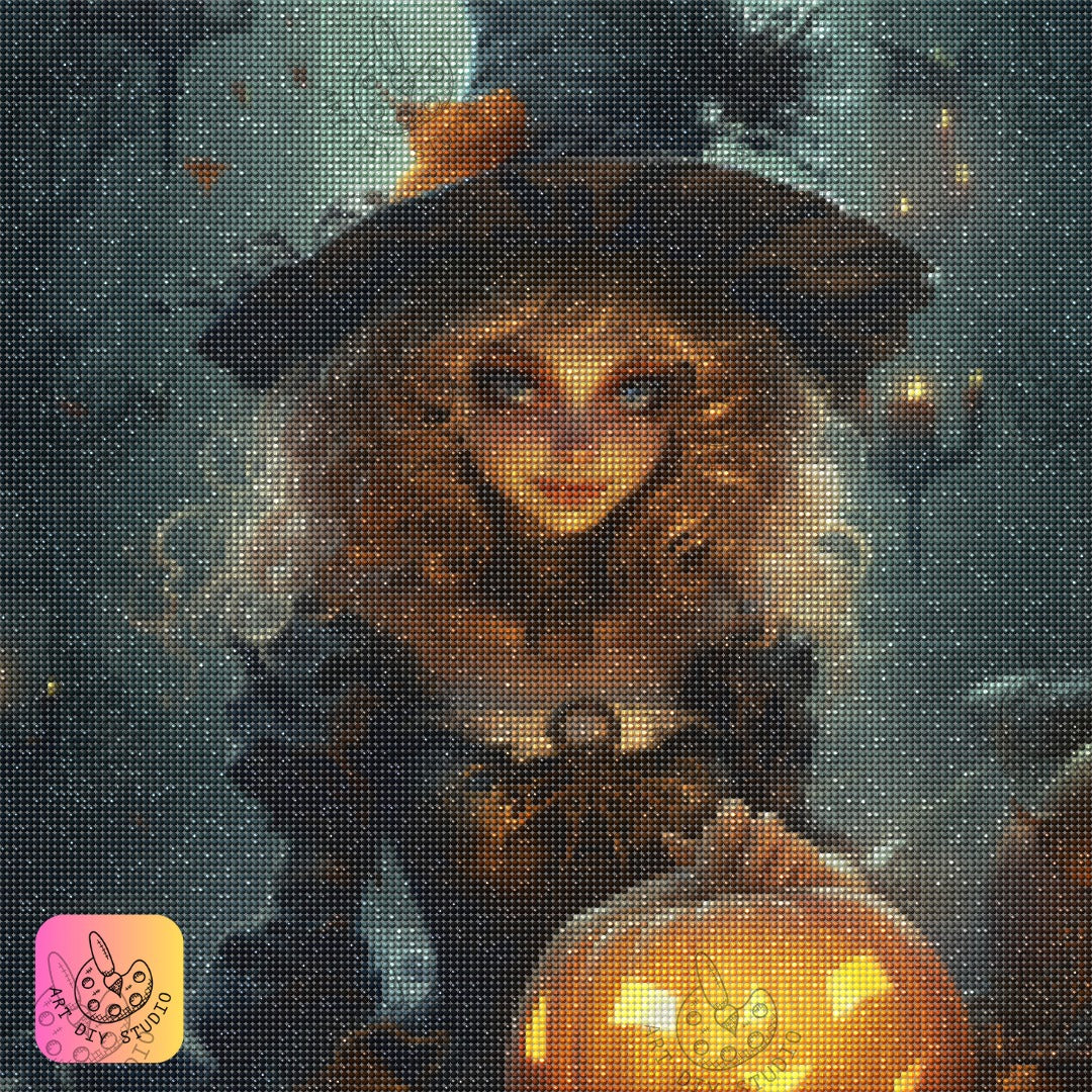 Artdiystudio Pumpkin Witch Enchantment Diy Diamond Painting Kit Add Some Halloween Magic 7