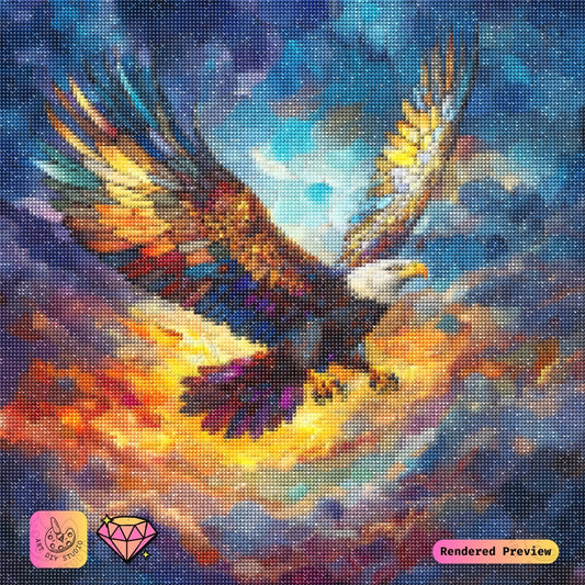 Artdiystudio Radiant Eagle Ascendancy Diy Diamond Painting Kit A Burst Of Color And Power 5
