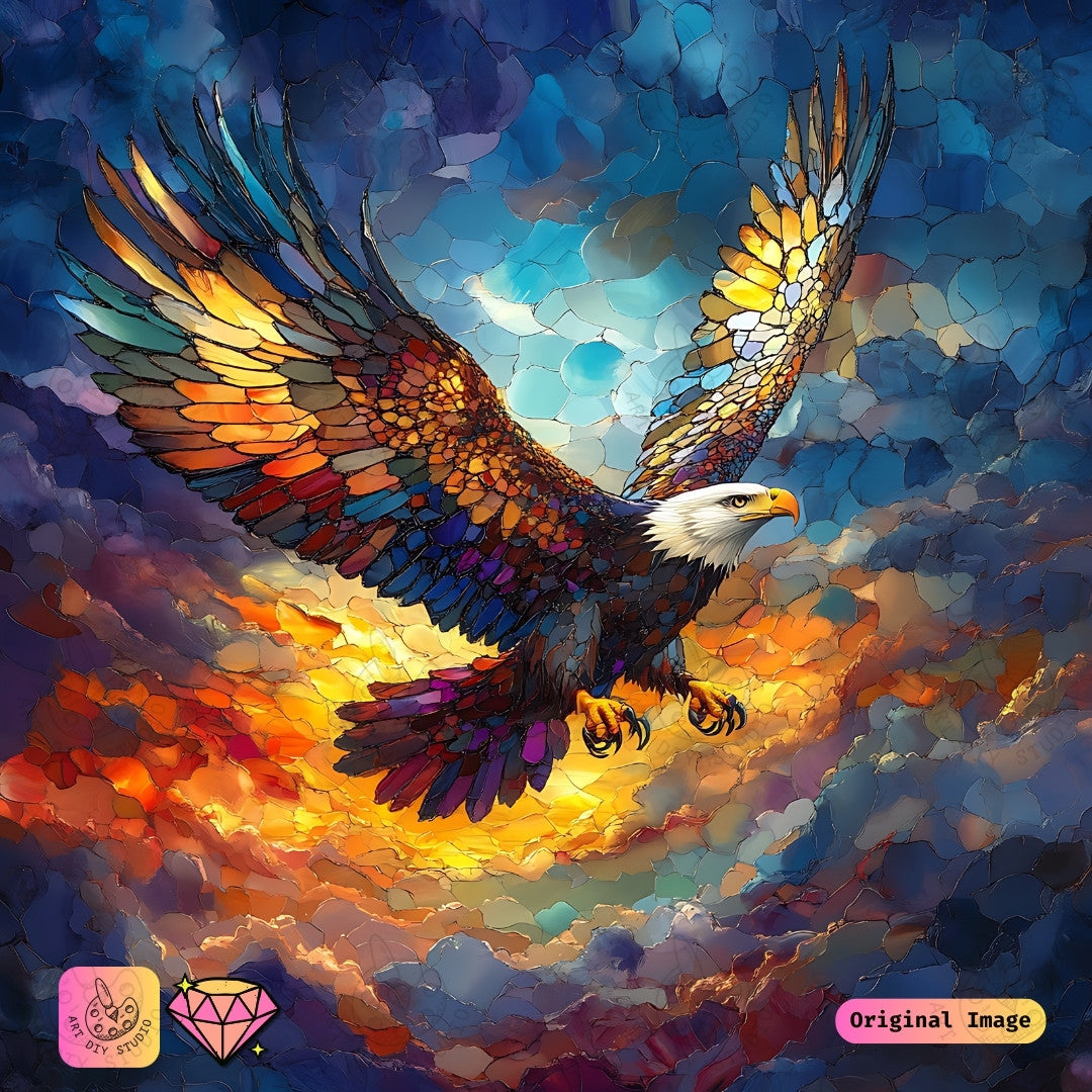 Artdiystudio Radiant Eagle Ascendancy Diy Diamond Painting Kit A Burst Of Color And Power 6