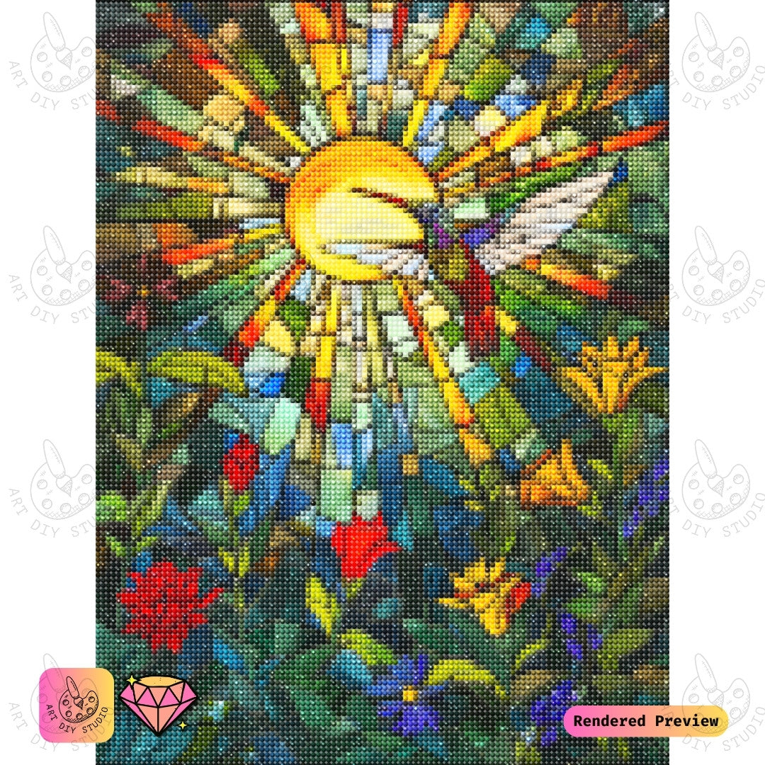 Artdiystudio Radiant Hummingbird Diy Diamond Painting Kit A Burst Of Color And Joy 2