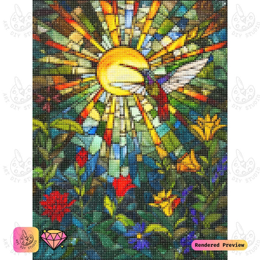 Artdiystudio Radiant Hummingbird Diy Diamond Painting Kit A Burst Of Color And Joy 2