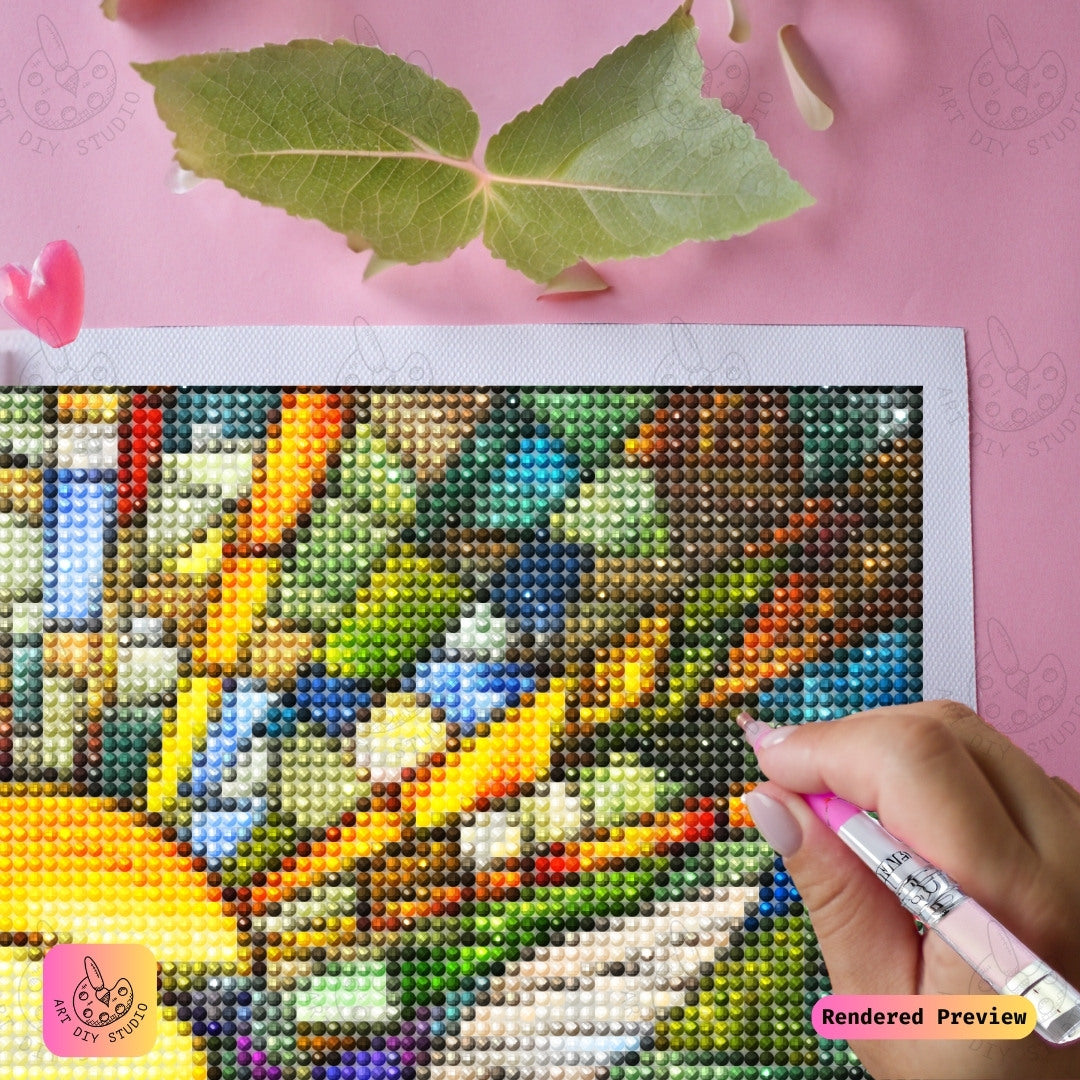 Artdiystudio Radiant Hummingbird Diy Diamond Painting Kit A Burst Of Color And Joy 4