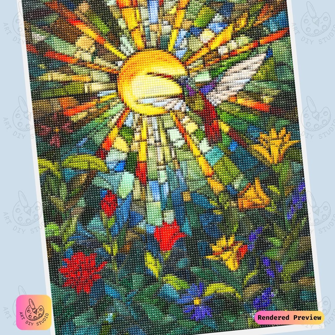 Artdiystudio Radiant Hummingbird Diy Diamond Painting Kit A Burst Of Color And Joy 6