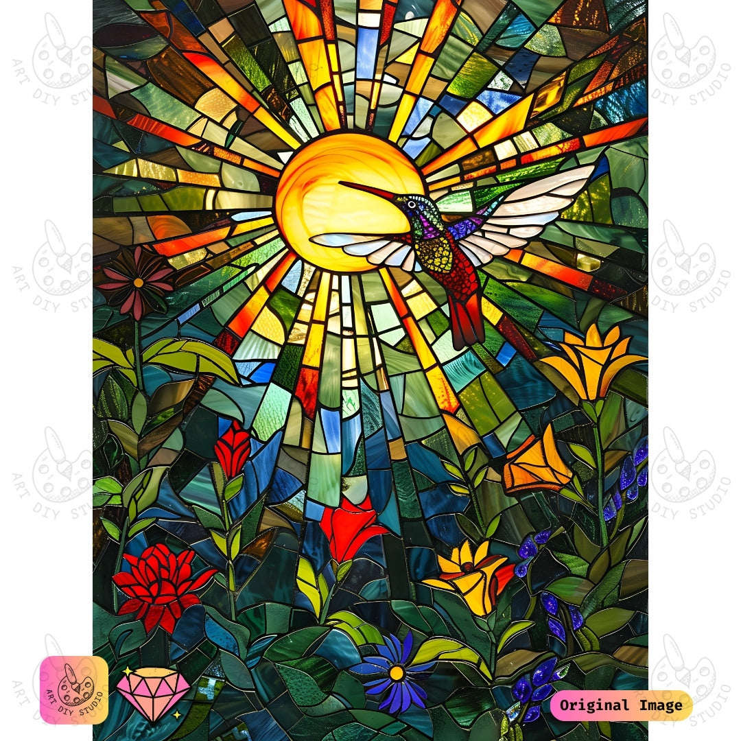 Artdiystudio Radiant Hummingbird Diy Diamond Painting Kit A Burst Of Color And Joy