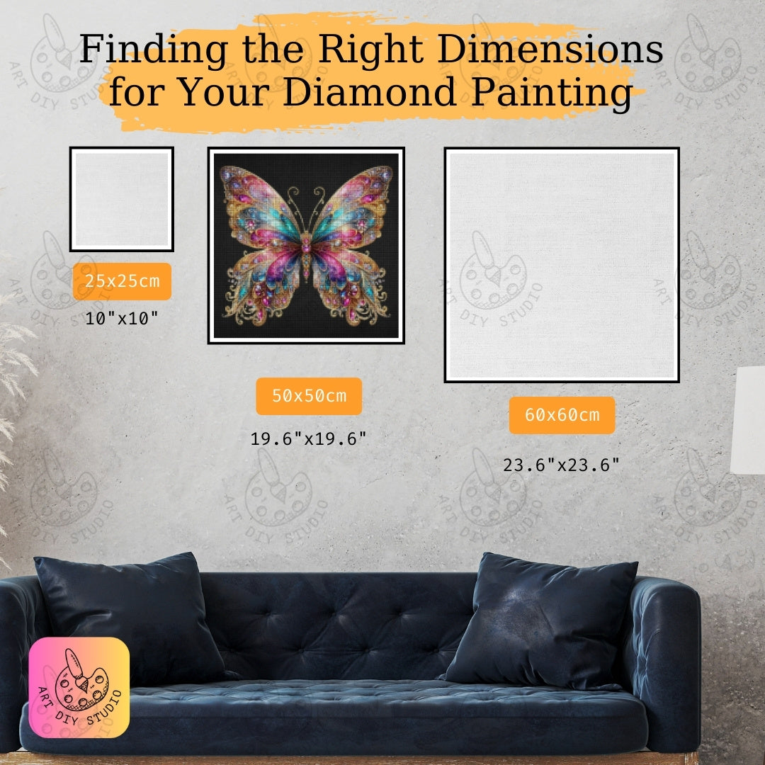 Artdiystudio Radiant Jewel Butterfly Diy Diamond Painting Kit Transform Your Space With Elegance Product Image 2